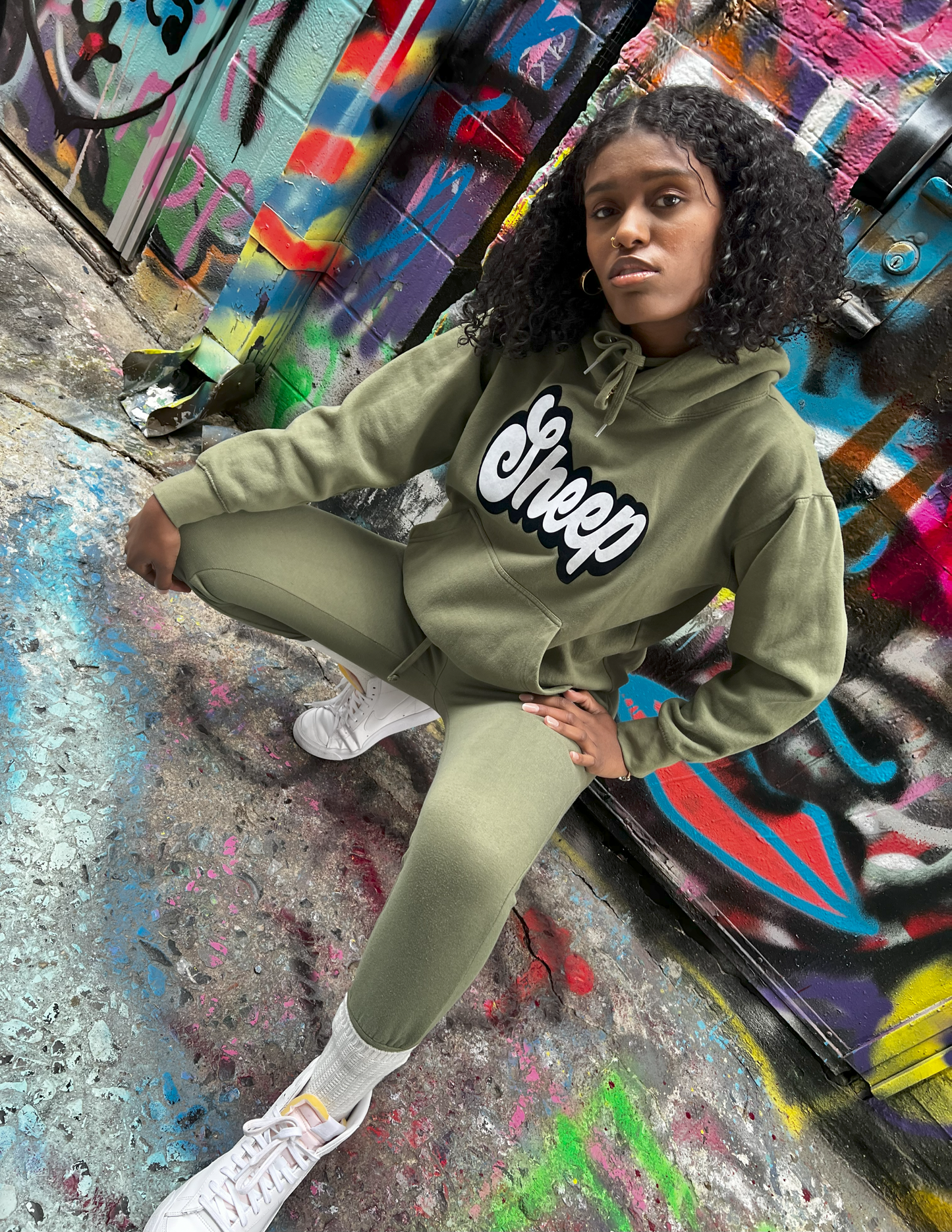 Sheep Sweatsuit Olive Green