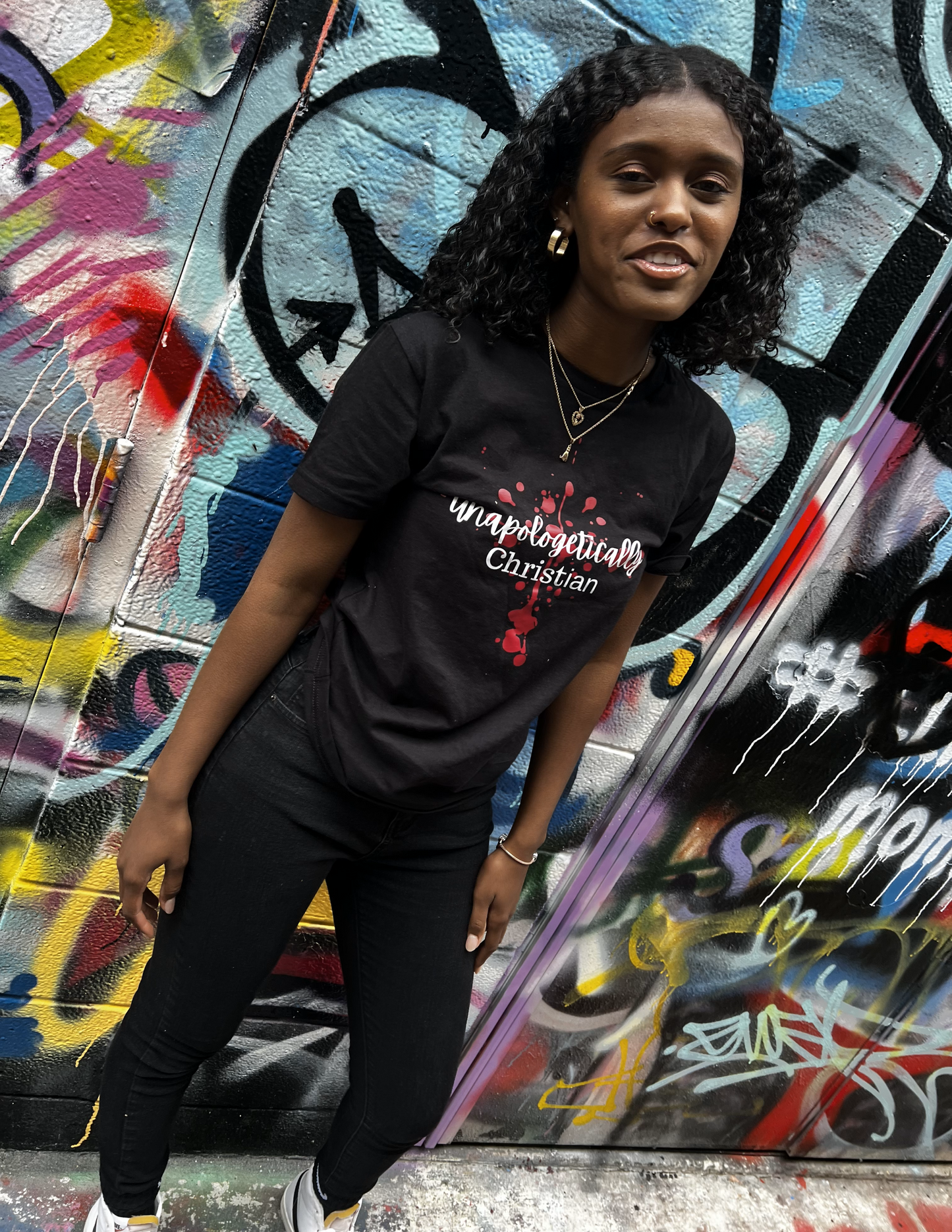 Unapologetically Christian Black and Red T-Shirt