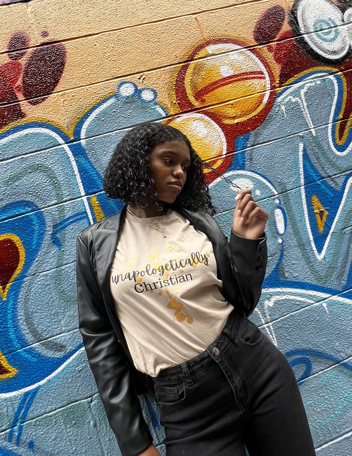 Unapologetically Christian Gold and Black T-Shirt